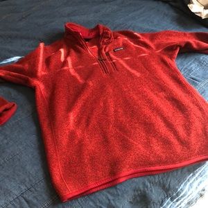 Like New Patagonia Pullover! Red Half Zip!